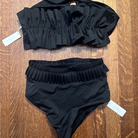 Bikini azulu Venere black set anthropologie large - Picture 4 of 4
